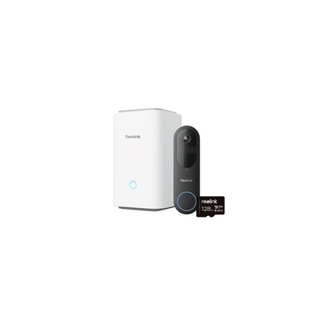 REOLINK bezpečnostní video zvonek D340B + Hub 1 + 128GB microSD