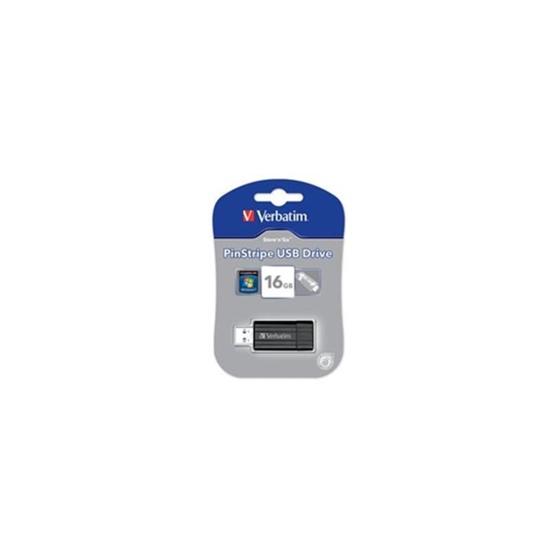 VERBATIM Flash Disk 16GB Store 'n' Go PinStripe, černá