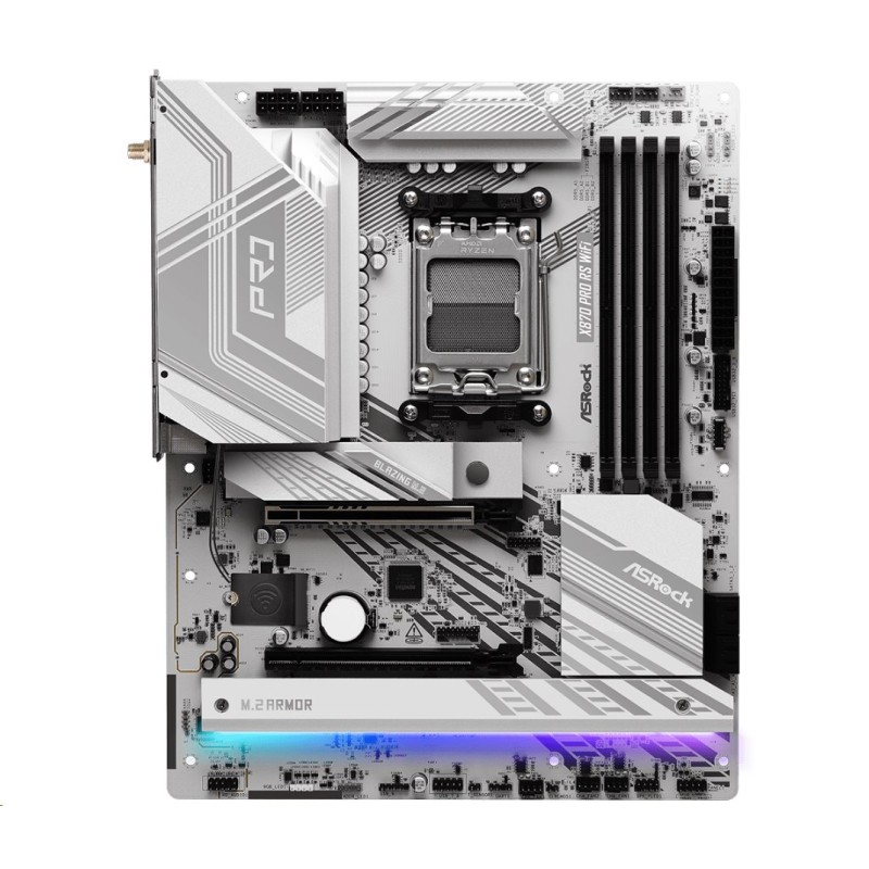 ASRock MB Sc AM5 X870 PRO RS WIFI, AMD X870, 4xDDR5, 1xHDMI, 2xUSB4, WI-FI