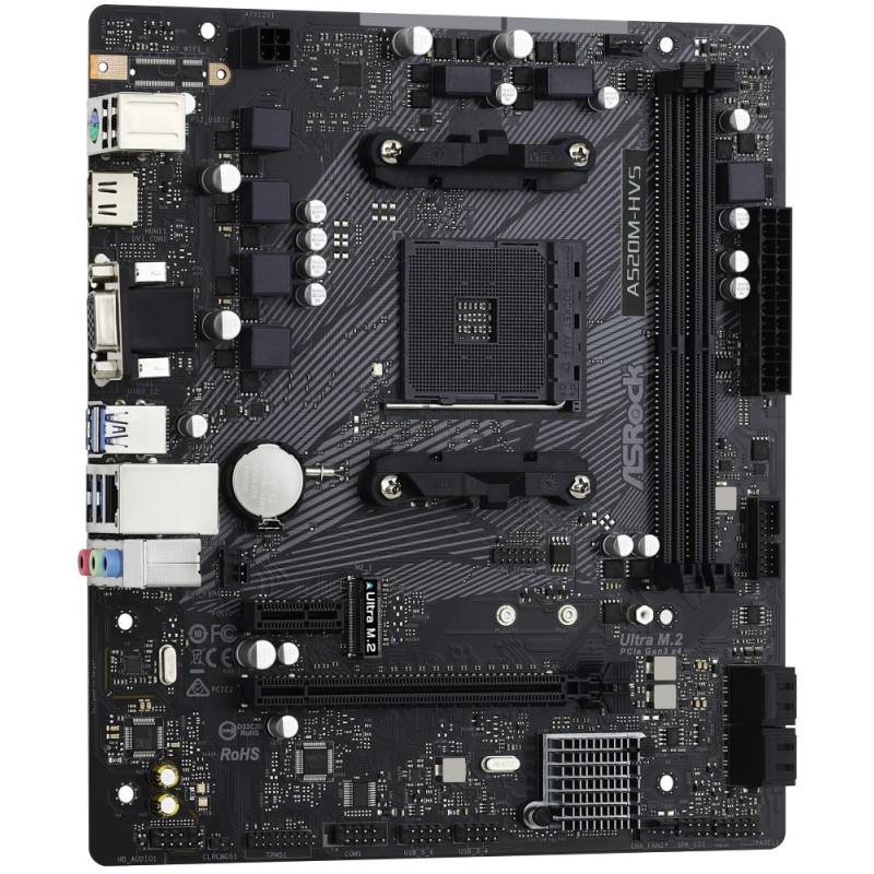 ASRock MB Sc AM4 A520M-HVS, AMD A520M, 2xDDR4, HDMI