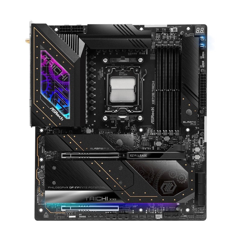 ASRock MB Sc AM5 X870E TAICHI, AMD X870, 4xDDR5, 1xHDMI, 2xUSB4, WI-FI