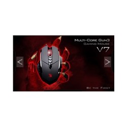 A4tech BLOODY V7 herní myš, až 3200DPI, V-Track technologie, 160KB paměť, USB, CORE 3, kovové podložky