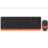 A4tech FG1010 FSTYLER set bezdr. klávesnice + myši, oranžová barva