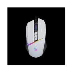 A4tech Bloody Myš W60 Max Activated, podsvícená herní myš, 12000 DPI, USB, Bílá