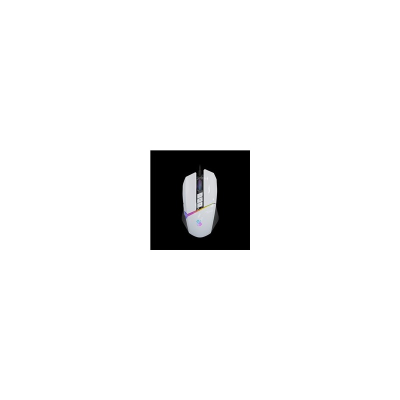 A4tech Bloody Myš W60 Max Activated, podsvícená herní myš, 12000 DPI, USB, Bílá