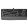 A4tech FK20, multimediální kancelářská klávesnice, CZ/US, USB, šedá