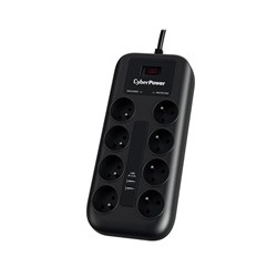 CyberPower Surge Buster™ 8 zásuvek, 2xUSB, 1.8m, New