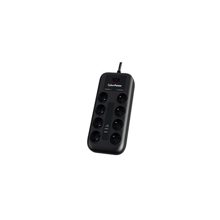 CyberPower Surge Buster™ 8 zásuvek, 2xUSB, 1.8m, New