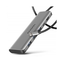 AXAGON HMC-5H, USB 5Gbps hub, 3x USB-A, HDMI 4k/30Hz, PD 100W, kabel USB-C 100cm