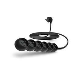 CONNECT IT prodlužovací kabel 230 V, 6 zásuvek, 5 m, bez vypínače (černý)