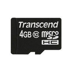 TRANSCEND MicroSDHC karta 4GB Class 10, bez adaptéru