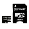 TRANSCEND MicroSDHC karta 4GB Class 4 + adaptér