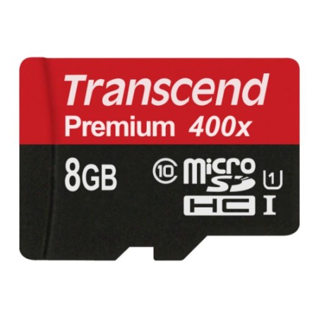 TRANSCEND MicroSDHC karta 8GB Premium, Class 10 UHS-I 300x, bez adaptéru
