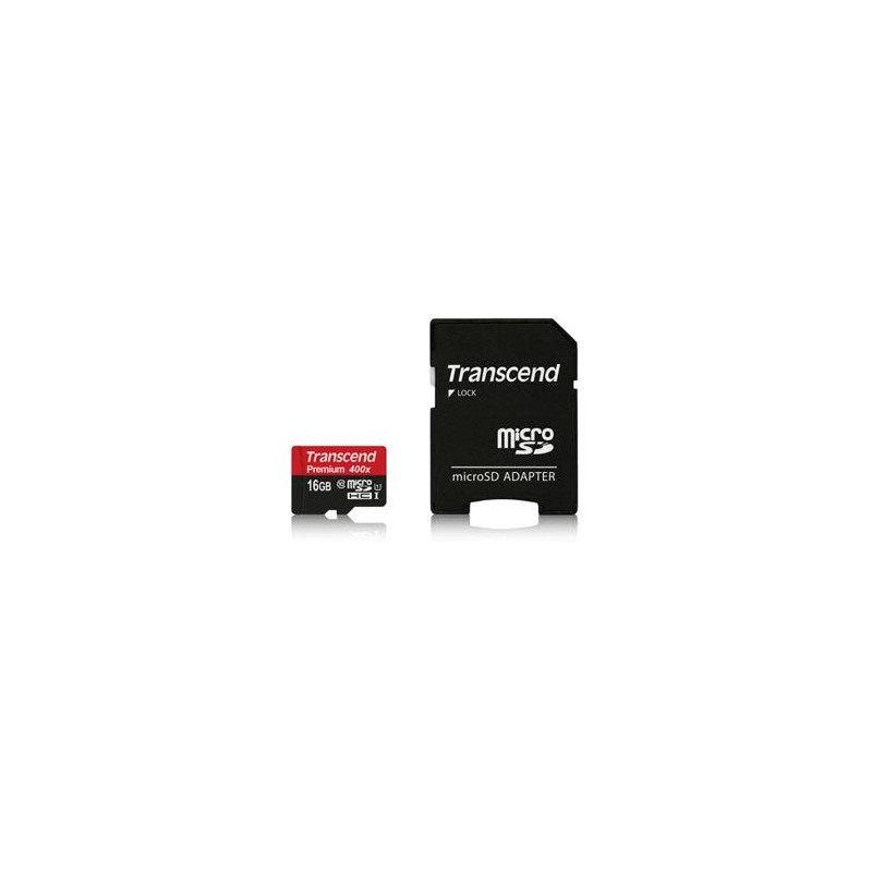 TRANSCEND MicroSDHC karta 16GB Premium, Class 10 UHS-I 300x + adaptér