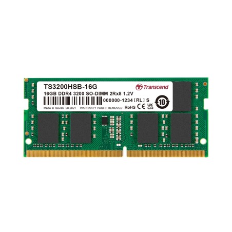 TRANSCEND SODIMM DDR4 16GB 3200MHz 2Rx8 1Gx8 CL22 1.2V