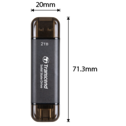 TRANSCEND SSD ESD310C 512GB, External SSD, ESD310C, USB 10Gbps, Type C/A