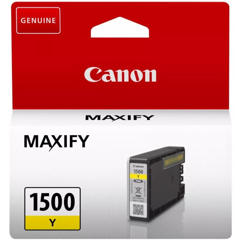 Canon CARTRIDGE PGI-1500 Y žlutá pro MAXIFY MB2050, MB215x, MB2350, MB275x (300 str.)