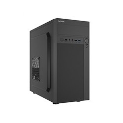 BAZAR - 1stCOOL skříň STEP Premium, micro tower, AU, USB 3.0, USB-C, 1x 120mm + 1x 80mm Fan, černá, poškozený obalb