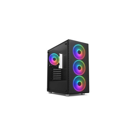 1stCOOL skříň RAINBOW 4, Mid Tower, AU, USB 3.0, 4x 120mm RGB Fan, černá