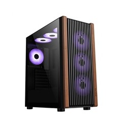 1stCOOL skříň G6 Noble, Mid Tower, ATX, AU, Průhledná Bočnice, 4x 120mm ARGB Fan, Černá