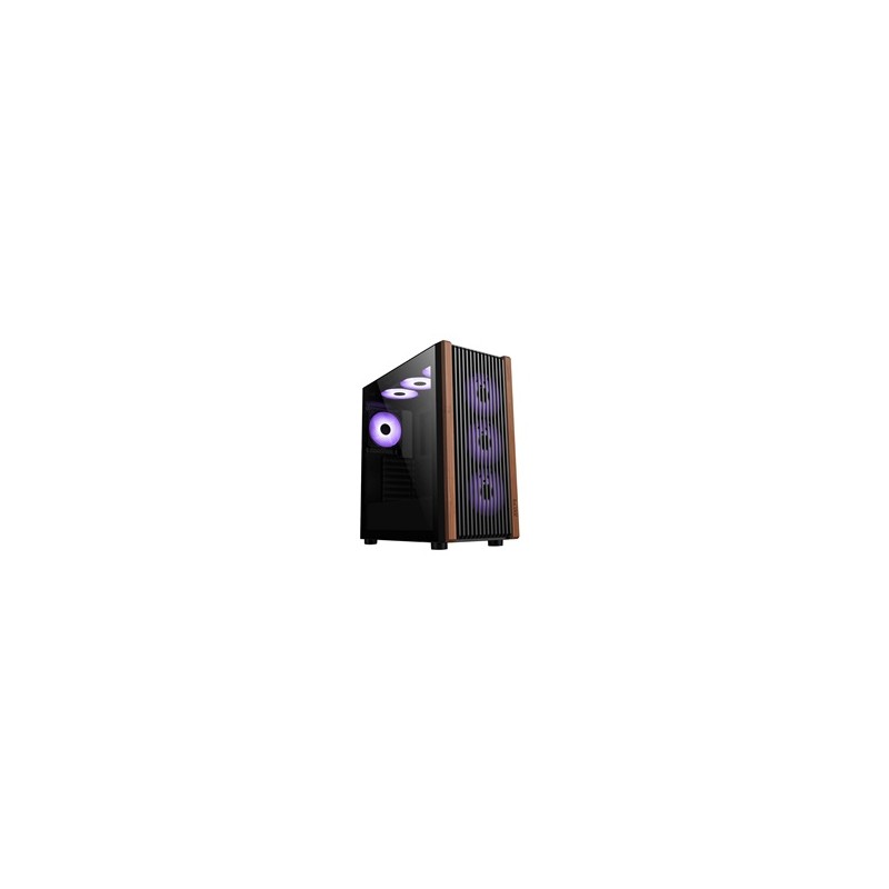 1stCOOL skříň G6 Noble, Mid Tower, ATX, AU, Průhledná Bočnice, 4x 120mm ARGB Fan, Černá