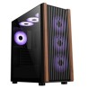 1stCOOL skříň G6 Noble, Mid Tower, ATX, AU, Průhledná Bočnice, 4x 120mm ARGB Fan, Černá