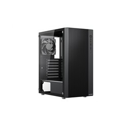 1stCOOL skříň GAMER 4, Mid tower, AU, USB 3.0, USB-C, 2x120mm, průhledná bočnice, bez zdroje, černá