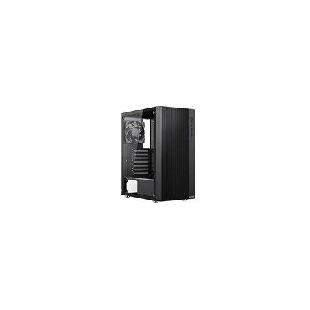 1stCOOL skříň GAMER 4, Mid tower, AU, USB 3.0, USB-C, 2x120mm, průhledná bočnice, bez zdroje, černá