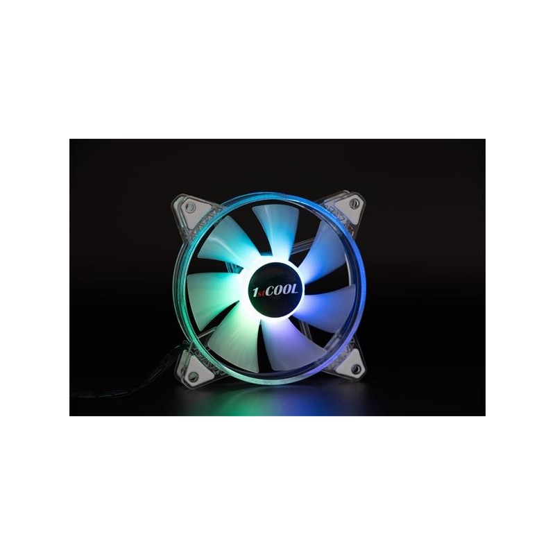 1stCOOL Ventilátor AURA EVO CRYSTAL, 120mm, ARGB