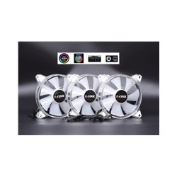 1stCOOL KIT AURA EVO CRYSTAL ARGB 3x Crystal White ventilátor + ARGB Nano řadič