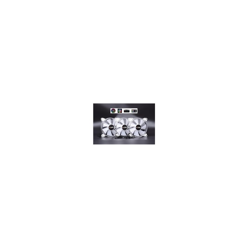 1stCOOL KIT AURA EVO CRYSTAL ARGB 3x Crystal White ventilátor + ARGB Nano řadič