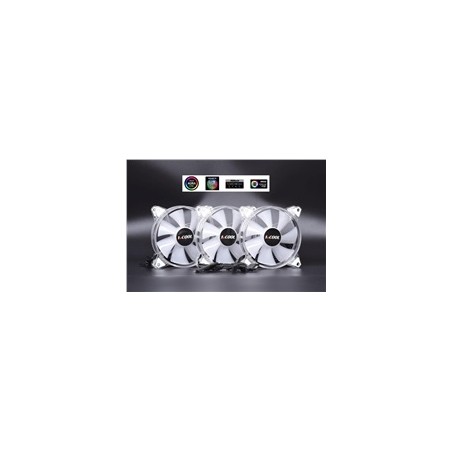 1stCOOL KIT AURA EVO CRYSTAL ARGB 3x Crystal White ventilátor + ARGB Nano řadič