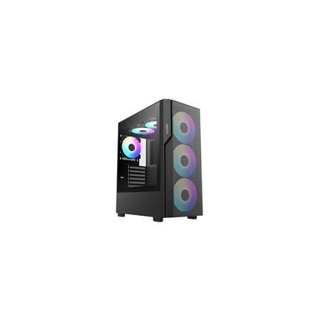 1stCOOL skříň GAMER 5, Mid tower, AU, USB 3.0, USB-C, 2x 140 ARGB Fan, 1x 120 ARGB Fan, bez zdroje, černá