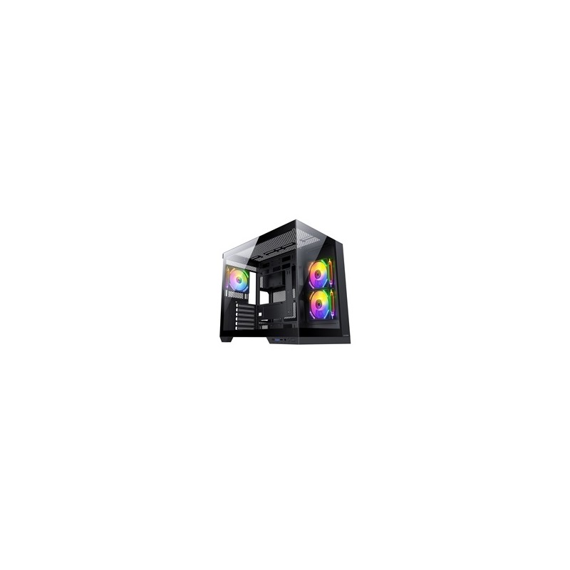 1stCOOL skříň DREAMER, Mid Tower, AU, USB 3.0, USB-C, 3x 120mm ARGB Fan, černá