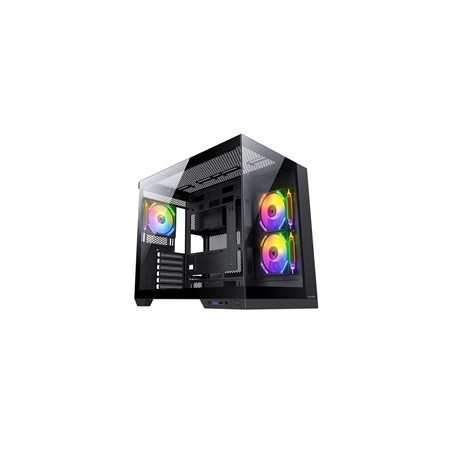 1stCOOL skříň DREAMER, Mid Tower, AU, USB 3.0, USB-C, 3x 120mm ARGB Fan, černá