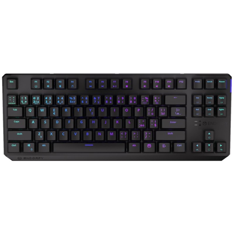 ENDORFY Klávesnice Thock TKL Wireless CZ Red, Mechanická, Bezdrátová, černá