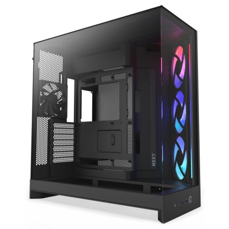 NZXT skříň H9 Flow RGB dvoukomorová ATX / 1x140 RGB mm / 1x 120mm RGB fan / prosklená / černá