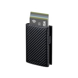 MYBALO Carryx skládací peněženka s výsuvným držákem na karty, Carbon fiber black