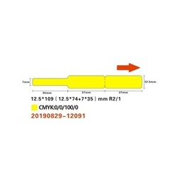 Niimbot štítky na kabely RXL 12,5x109mm 65ks Yellow pro D11 a D110