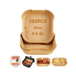 Cosori Papírové formy pro horkovzdušné fritézy 100ks (20cm - 4.5-6L)