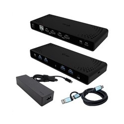 i-tec Universal Dual 4K Display Docking Station, Power Delivery 85W + i-tec USB-C Charger 100W