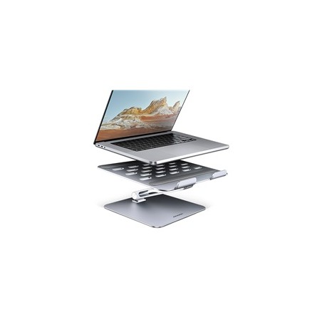 AXAGON STND-LQ hliníkový HQ stojan na notebook 10"-17.3" nastavitelná výška a úhel, šedý