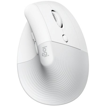 Logitech Lift Vertical Ergonomic Mouse for Business, Mac, off-white/pale grey