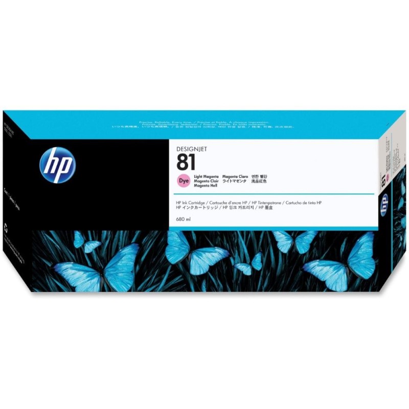 HP 81 Light Magenta DJ Ink Cart, 680 ml, C4935A