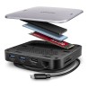 AXAGON HMC-UFO, USB 10Gbps hub, 2x USB-A, USB-C, HDMI 4k/60, RJ-45, M.2 slot, SD/mSD, audio, PD 100W, kabel USB-C 65cm