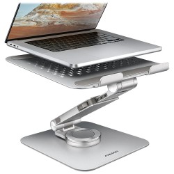 AXAGON STND-LR hliníkový stojan na notebook 10"-17.3" nastavitelná výška a úhel, otočný, šedý
