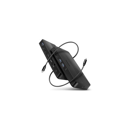 AXAGON HMC-U4, USB4 40Gbps dock, 3x USB-A, 2x USB-C, HDMI & DP 8K/30Hz, RJ-45, SD/mSD, audio, PD 100W, kabel USB-C 80cm