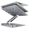 AXAGON HMC-STND, stojan pro 10"-17" notebooky, USB 5Gbps hub, 3x USB-A, HDMI 4k/60Hz, RJ-45, PD 100W, kabel USB-C 60cm