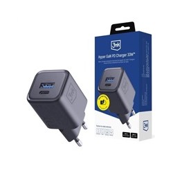 3mk napájecí adaptér Hyper Charger PD 33W GaN QC4+ PPS AFC FCP SCP 1A1C Black