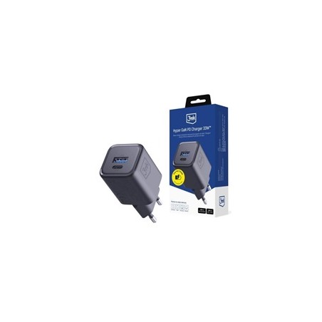 3mk napájecí adaptér Hyper Charger PD 33W GaN QC4+ PPS AFC FCP SCP 1A1C Black